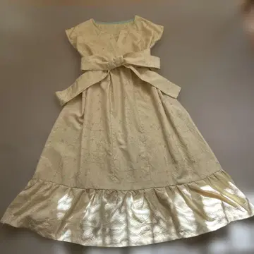 카슈쿨 원피스 기모노 리메이크 앤티크 레트로 꽃무늬 리본 포함