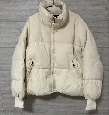 오버 사이즈 숏 기장 리브 포함 볼륨 카라 에코 다운 자켓