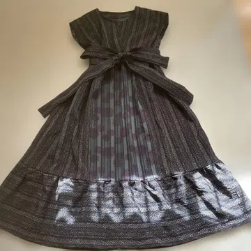 카슈쿨 원피스 기모노 리메이크 앤티크 레트로 꽃무늬 리본 포함