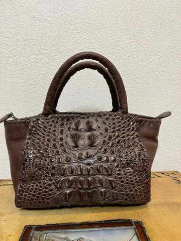 이비자 IBIZA 브라운 크로커다일 토트백
