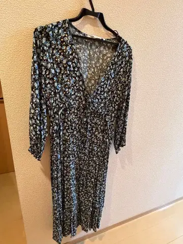 ZARA 플라워 프린트 롱 원피스 L