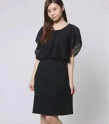 아울리 AULI 레이스 절개 원피스 ( BK )