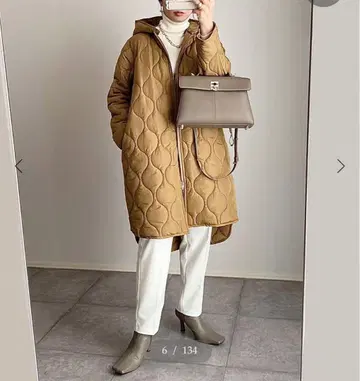 엠마 테일러 아름다운 실루엣 3way 퀼팅 푸드코트 36 카멜