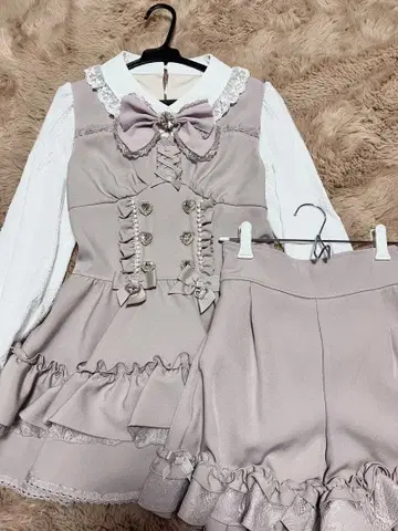 LIZLISA 더블 티어드 셋업-Pink