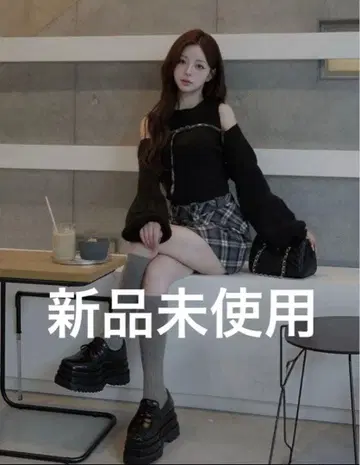 Darich 도킹 미들 허리 니트 미니 원피스