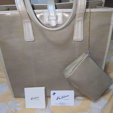 새상품. 미사용 Kitamura 여성용 베이지 토트백