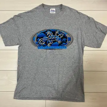 Hanes 그레이 티셔츠 그래픽 프린트