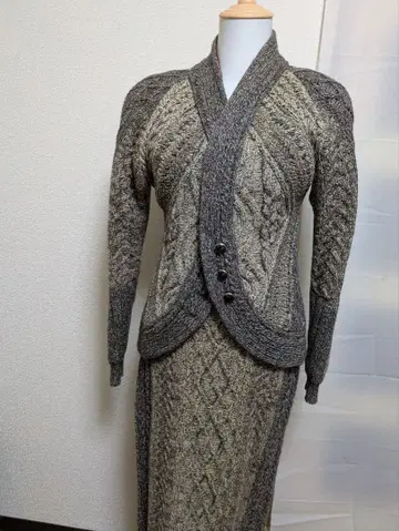 이탈리아제 ferre 울 니트 수트 그레이 계열 셋업