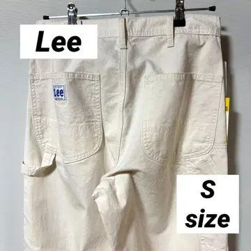 새상품 Lee 페인터 팬츠 와이드 데님 팬츠 하이웨스트 화이트 S 사이즈