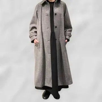 BEARDSLEY 뒤 둥근 롱 코트 프리 사이즈