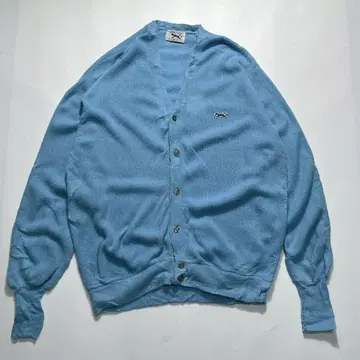 70s J.C. 페니 FOX 아크릴 가디건 L 스카이블루 7103