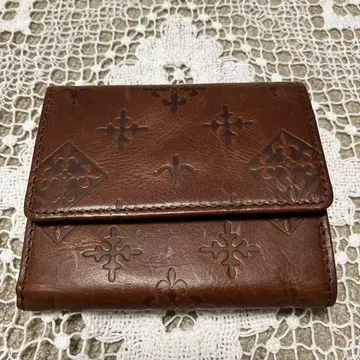 러셋 russet 브라운 가죽 3단 폴더형 지갑