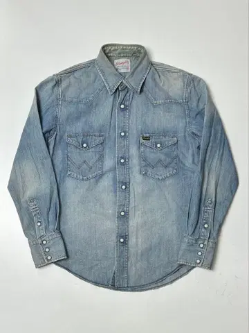 Wrangler 라이트 블루 데님 셔츠 M 사이즈