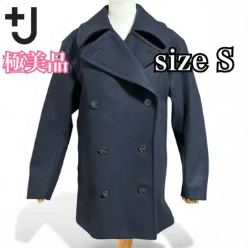 [ 새상품급 ] 유니클로 플러스 J 울 오버 사이즈 피코트 다운 코트 S