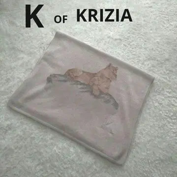 K OF KRIZIA 스톨 숄 머플러 레오파드 무늬 라메 믹스