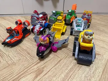 퍼피 구조대 차량 세트 10대 (내부 4대 빛남)