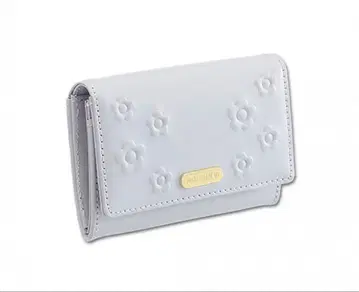 MARY QUANT 사이드 데이지 엠보싱 카드 케이스 블루