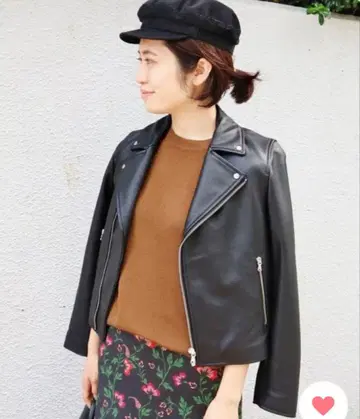 IENA 새상품급 블랙 가죽 라이더 자켓 36