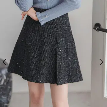 스판 라메 모듬 미니 스커트/MM547209 블랙 완판템