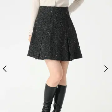 스판 라메 모듬 미니 스커트/MM547209 블랙 완판템