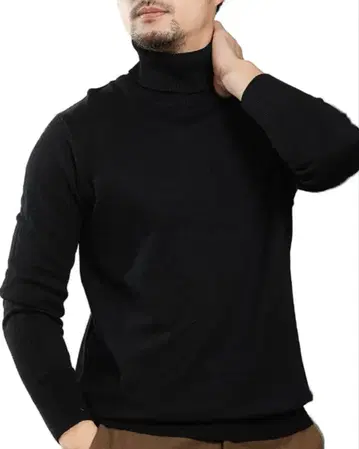 Rortyno 터틀넥 울 100% M 사이즈 블랙