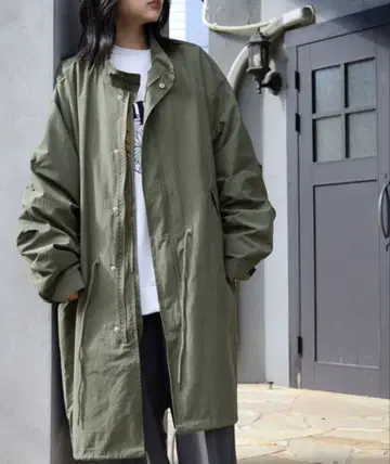 모즈 코트 카키 Y2K 그런지