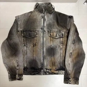 그레이 데님 자켓 탈부착 벨트 포함