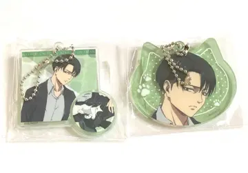 진격의 거인 리바이 아크릴 키링 복권 메이트 고양이