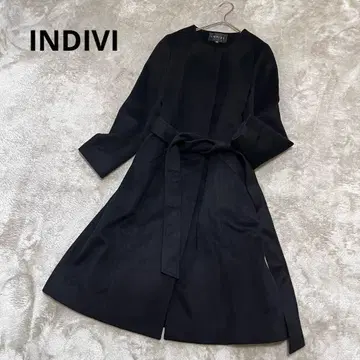 새상품급 인디비 캐시미어 100% 테드 노카라 롱 코트