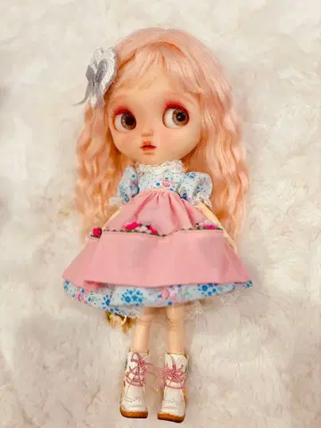 네오 브라이스 아웃핏 핑크 꽃무늬 드레스