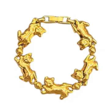 그린 바이 엠 그린바이엠 캣 팔찌 골드