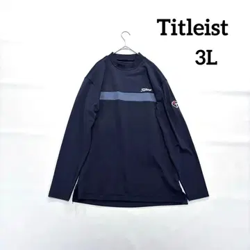 타이틀리스트 긴팔 모크넥 셔츠 빅 사이즈 3L 속기모 네이비