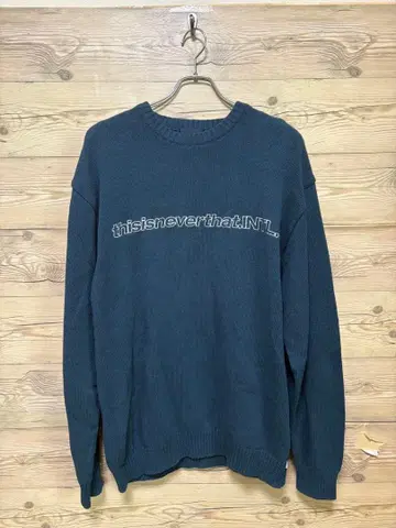 thisisneverthat 니트 그린 L 사이즈 자수 로고