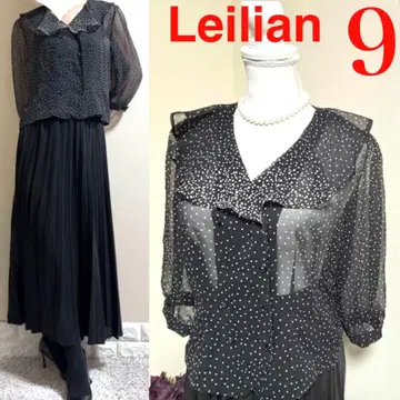 레리안 셔츠 자켓 프릴 칼라 시어 블라우스 블랙 9 M 도트