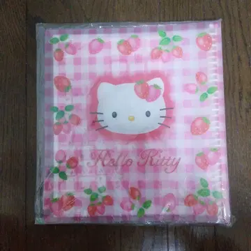 헬로키티 딸기 무늬 잡지용 파일