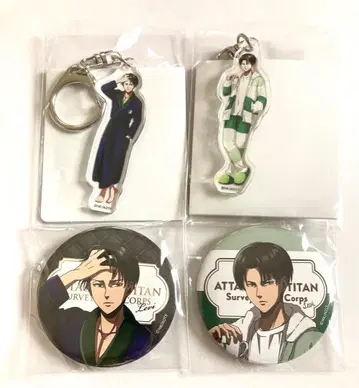 진격의 거인 룸웨어 파자마 가운 리바이 캔뱃지, 아크릴 키링