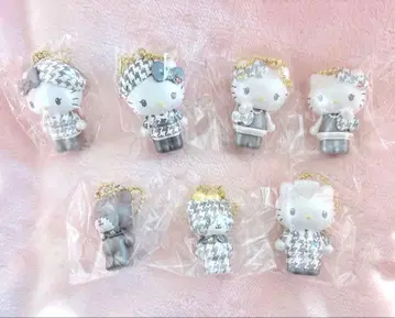 헬로키티 모노크롬 걸리시 시크릿 마스코트 참 7종 세트