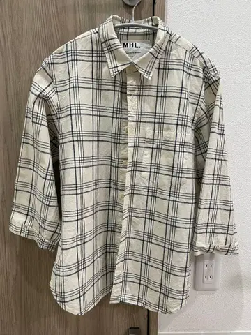 MHL. 체크 무늬 코튼 셔츠