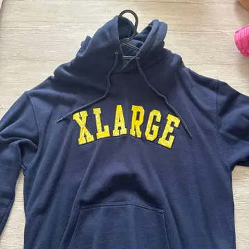 XLARGE 네이비 후드 부착 후드티 S