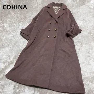 COHINA 코히나 백 플레어 체스터 코트 더블 롱 코트