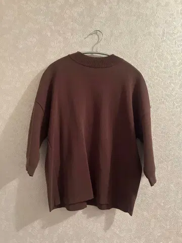 로이스크레용 브라운 오부소매 니트 M 사이즈
