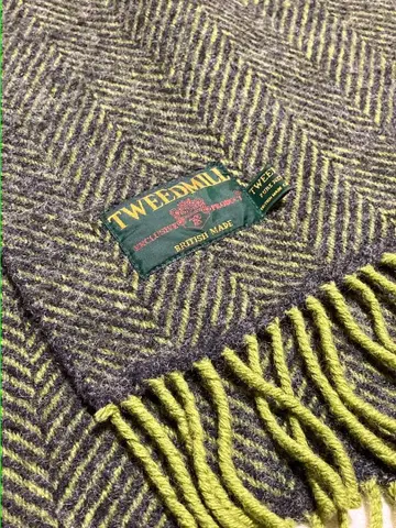 TWEEDMILL 헤링본 스톨 트위드밀 담요 울