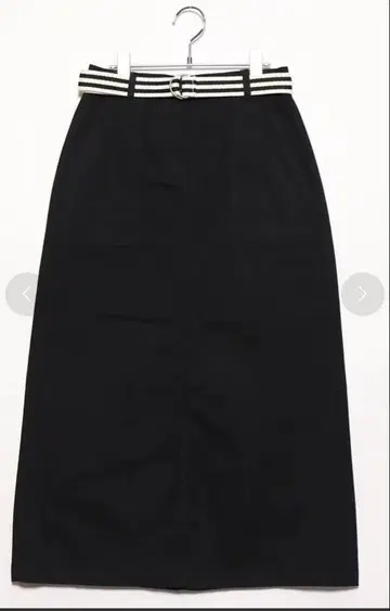 STYLEBLOCK 스타일 블록 벨트 포함 세미 타이트 스커트 (블랙)