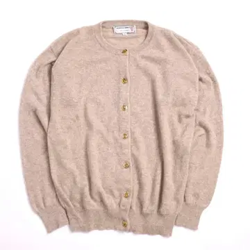 Vintage CASHMERE CORNER 골드 버튼 가디건 둥근넥