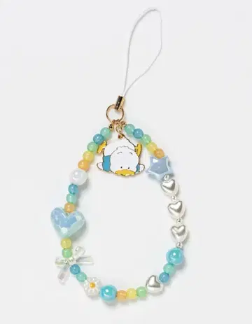 컬러풀 백참 스마트폰 스트랩 오리 페클