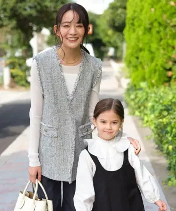 그린 라벨 트위드 베스트