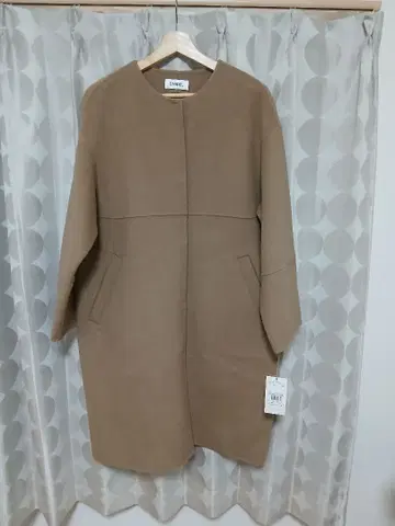 택 포함 새상품 SNIDEL 울 노카라 롱 코트