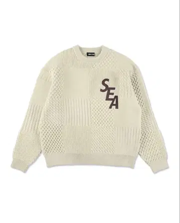 wind and sea 패치워크 니트 스웨터