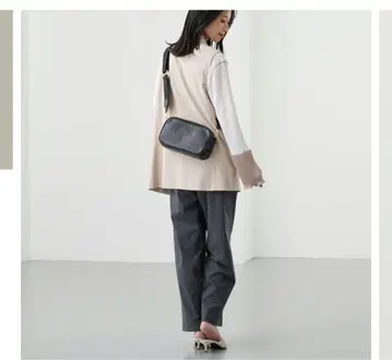 LASIEM 가죽 숄더백 블랙 지갑 기능 포함