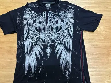 Y2K 펑크 데스노트 nana 그래픽 프린트 블랙 피케 셔츠